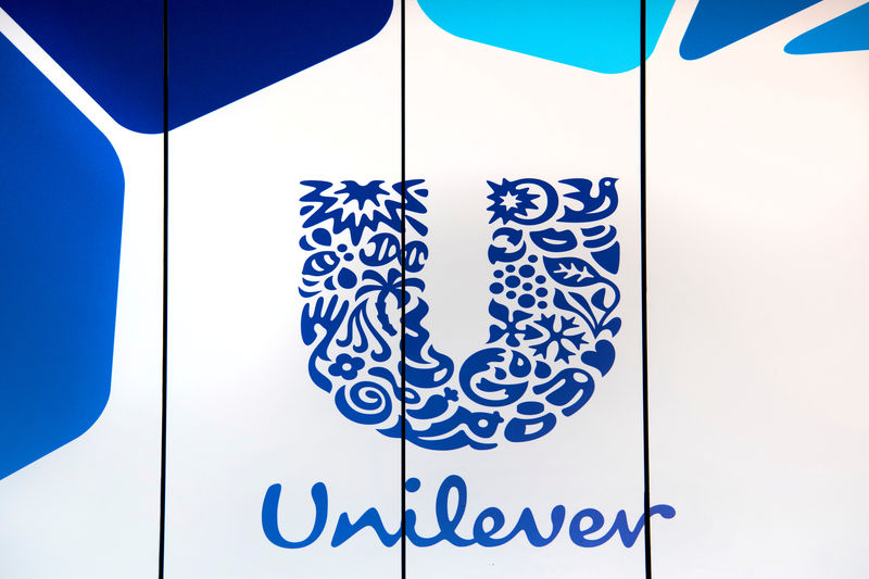 © Reuters. Logo of Unilever em sede da empresa em Roterdã