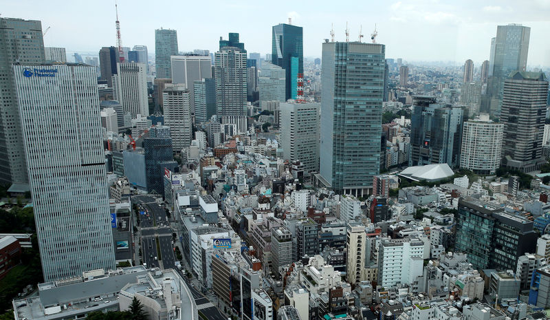 © Reuters. Tokyo's Akasaka business district is seen in Tokyo