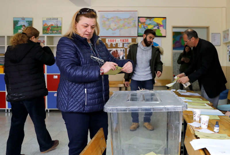 © Reuters. اللجنة العليا للانتخابات بتركيا ترفض التماس الحزب الحاكم بشأن تصويت المقالين