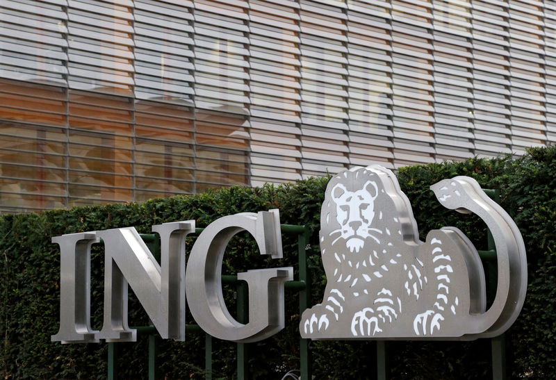 © Reuters. The logo of ING bank is seen at the entrance of the group's office in Brussels