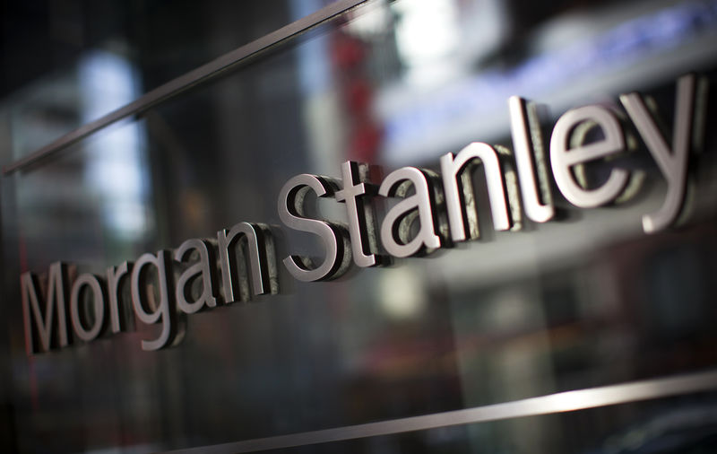 © Reuters. The corporate logo of financial firm Morgan Stanley is pictured on the company's world headquarters in the Manhattan borough of New York City