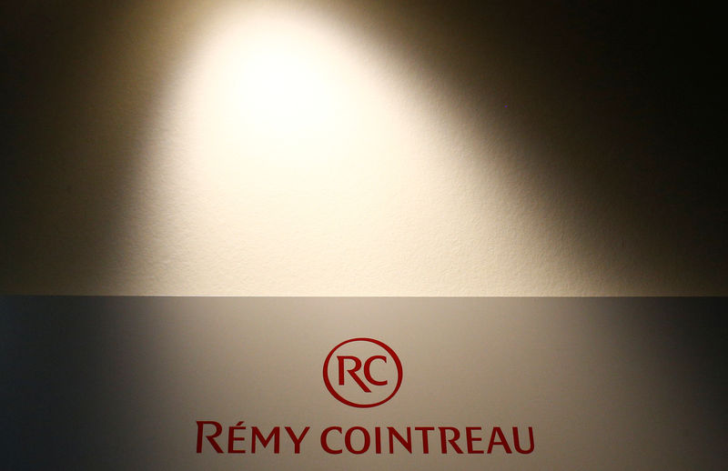 © Reuters. The logo of Remy Cointreau SA is pictured in the Cointreau distillery in Saint-Barthelemy-d'Anjou near Angers