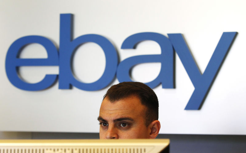 © Reuters. Знак eBay в офисе компании в Сан-Хосе, Калифорния