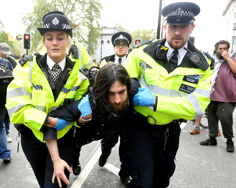 © Reuters. The Extinction Rebellion protest in London