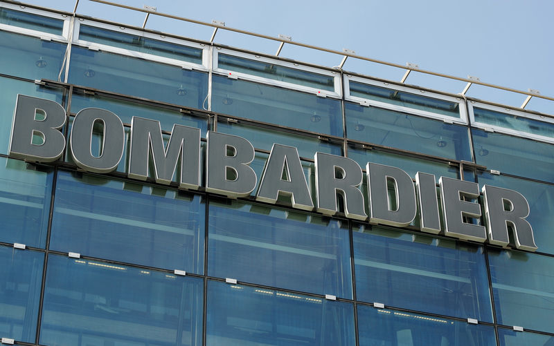 © Reuters. FILE PHOTO: Logo of Bombardier is seen in Zurich