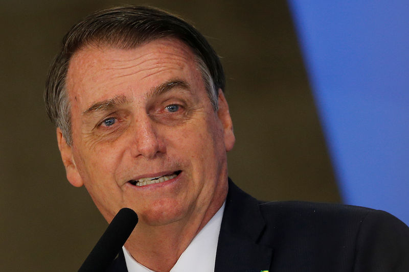 © Reuters. Presidente Jair Bolsonaro no Palácio do Planalto