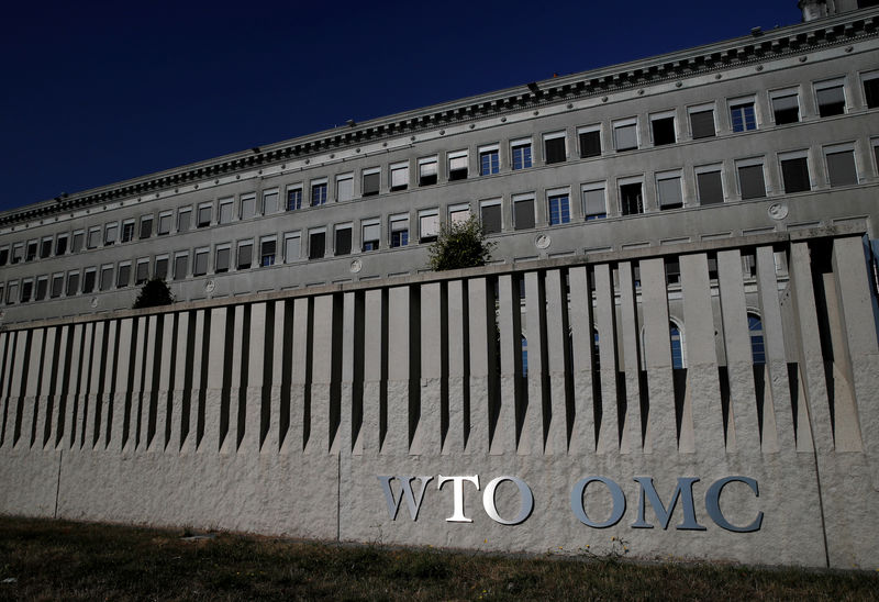 © Reuters. FILE PHOTO: The World Trade Organization (WTO) headquarters are pictured in Geneva