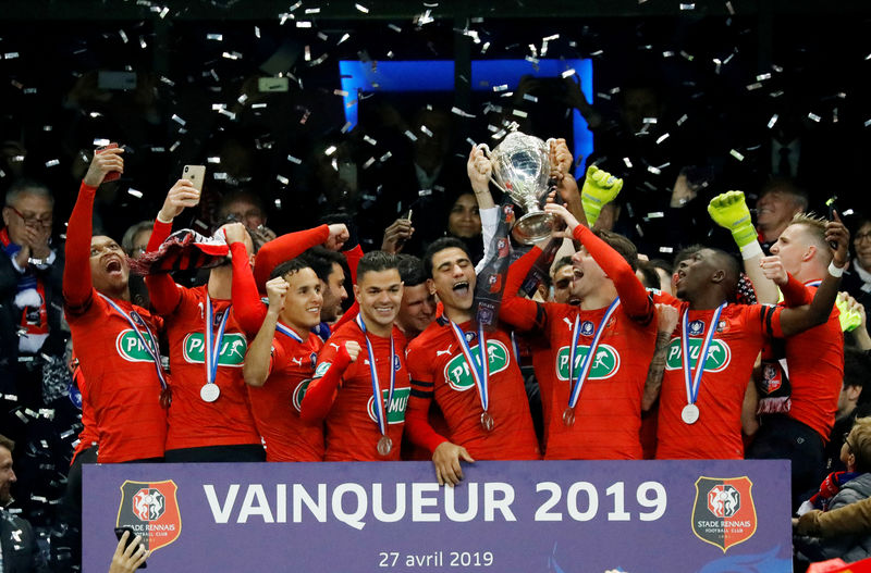 © Reuters. Coupe de France Final - Stade Rennes v Paris St Germain
