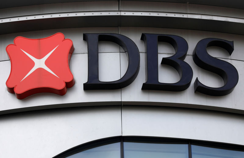 © Reuters. FILE PHOTO: A DBS bank signage is pictured in Singapore