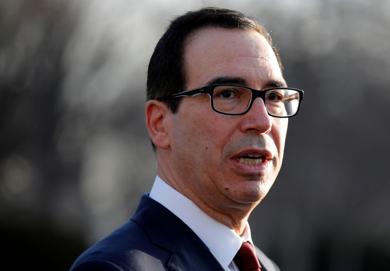 © Reuters. Secretário do Tesouro dos Estados Unidos, Steven Mnuchin