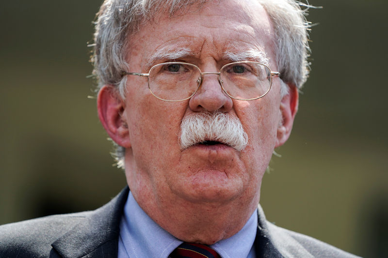 © Reuters. Assessor de Segurança Nacional da Casa Branca, John Bolton, fala sobre a Venezuela na Casa Branca