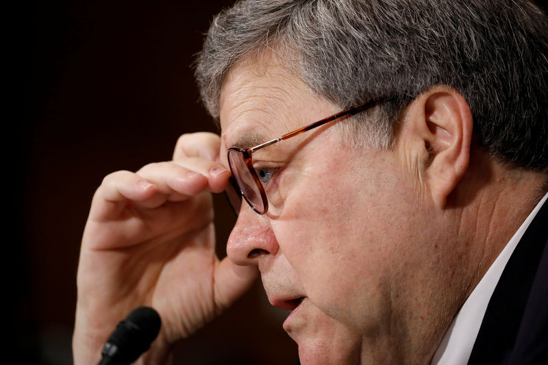 © Reuters. Secretário de Justiça e procurador-geral dos Estados Unidos, William Barr, em Washington