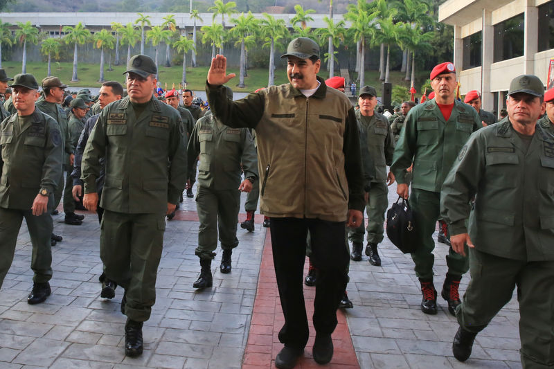 Image result for Venezuela's Maduro seeks to display military loyalty in political crisis