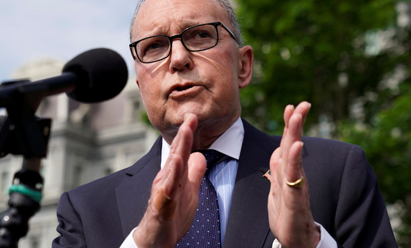 © Reuters. Larry Kudlow speaks at the White House in Washington