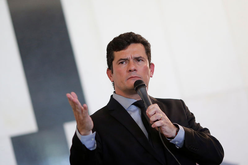 © Reuters. Ministro da Justiça, Sérgio Moro, durante cerimônia em Brasília