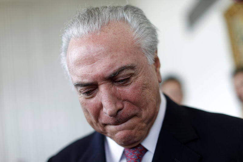 © Reuters. Michel Temer no Palácio da Alvorada em Brasília