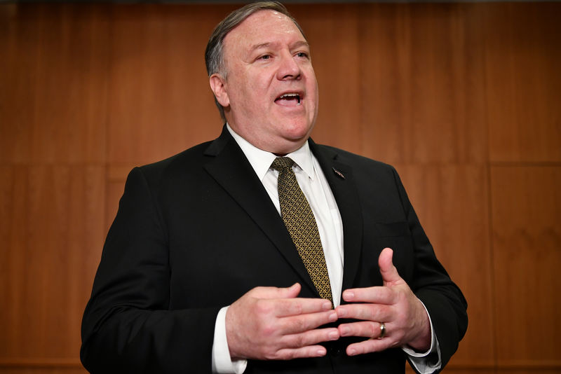 © Reuters. Secretário de Estado dos EUA, Mike Pompeo, durante evento em Rovaniemi, na Finlândia