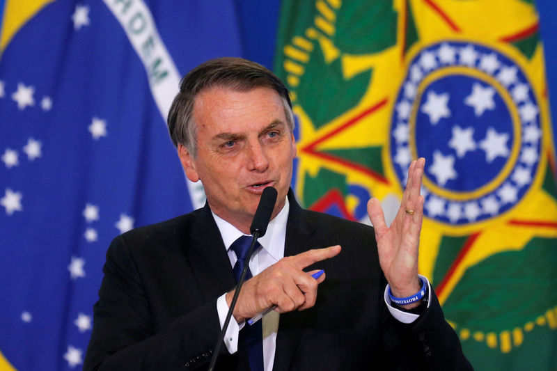 © Reuters. Presidente Jair Bolsonaro durante cerimônia no Palácio do Planalto