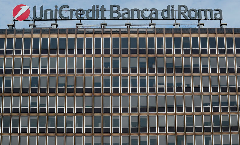 © Reuters. The UniCredit-Banca di Roma bank headquarters is seen in Rome