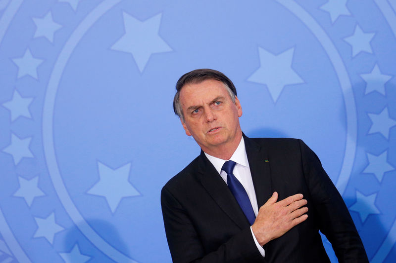 © Reuters. Presidente Jair Bolsonaro durante cerimônia no Palácio do Planalto