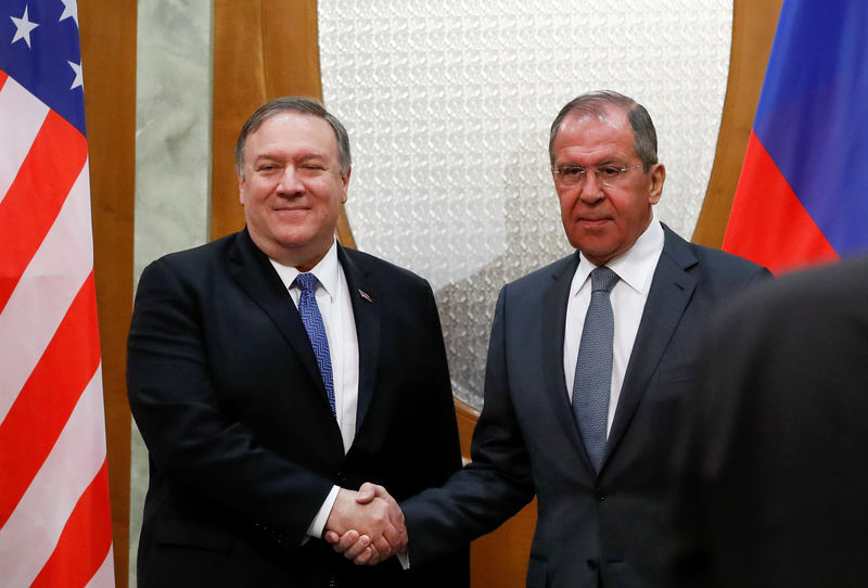 © Reuters. U.S. Secretary of State Mike Pompeo visits Russia