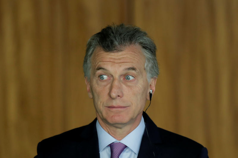 © Reuters. Presidente da Argentina, Mauricio Macri, durante reunião em Brasília