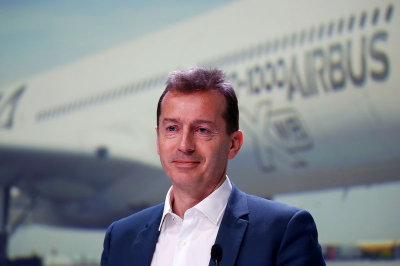© Reuters. Guillaume Faury, President of Airbus Commercial Aircraft, poses during Airbus's annual press conference on Full-Year 2018 results in Blagnac