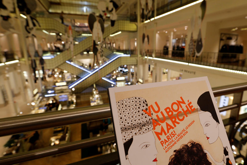 © Reuters. A general view shows the interior of Le bon Marche shopping mall in Paris