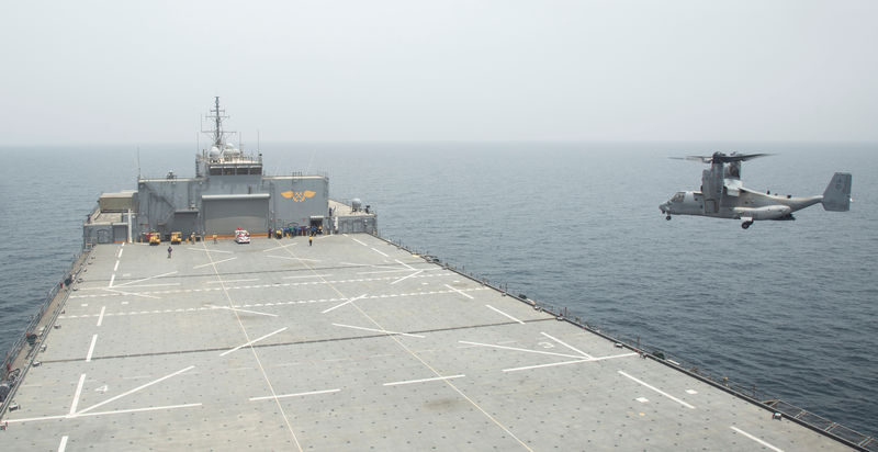 © Reuters. إيران تقول إن بإمكانها ضرب السفن الأمريكية بسهولة وتسعى للتصدي للعقوبات
