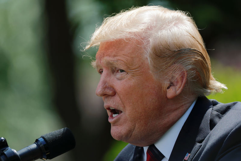 © Reuters. FILE PHOTO - U.S. President Trump speaks about immigration reform at the White House in Washington