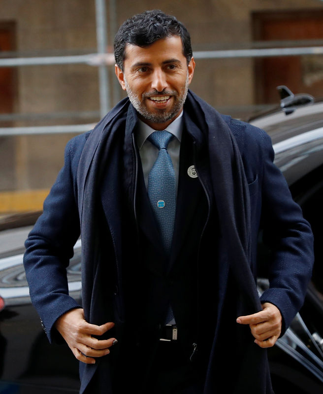 © Reuters. UAE's Oil Minister Al Mazrouei arrives at the OPEC headquarters in Vienna