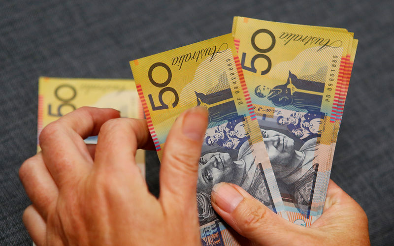 © Reuters. FILE PHOTO: Illustration photo of Australian dollars