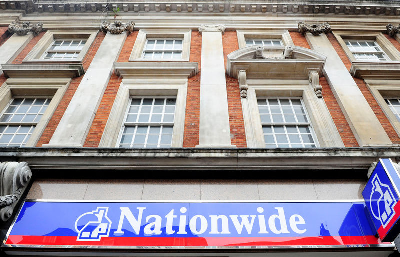 © Reuters. A general view of a Nationwide building society branch in London