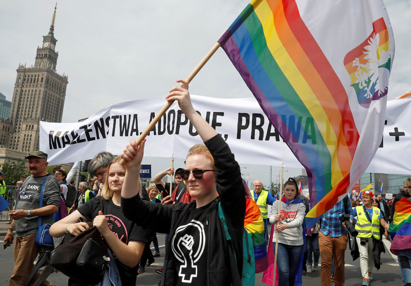 © Reuters. Marcha "Polonia en Europa" en Varsovia, Polonia, el 18 de mayo de 2019