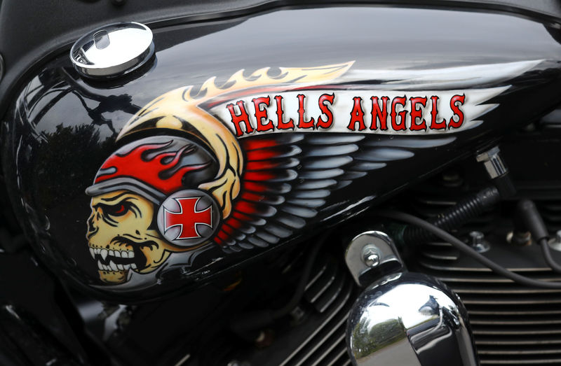 © Reuters. Moto Harley Davidson com pintura dos Hell Angels