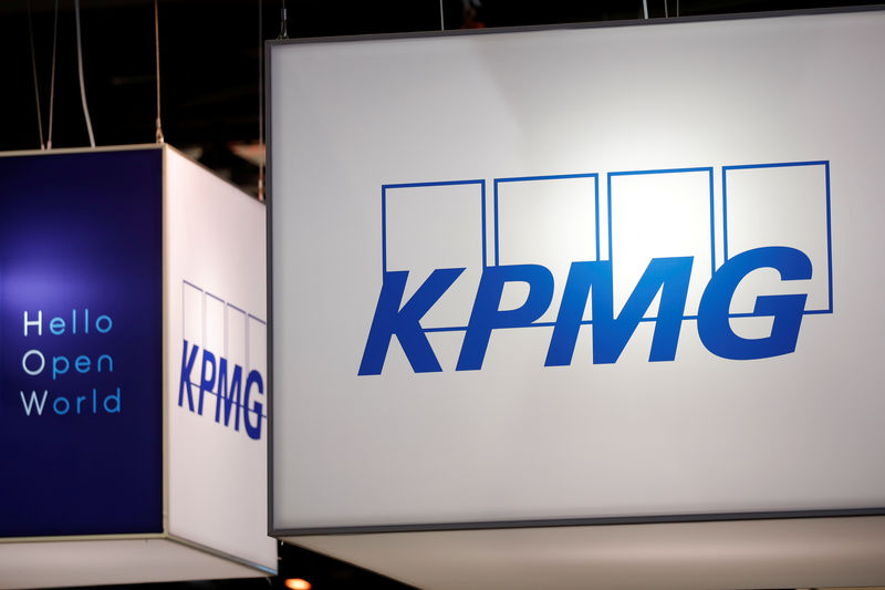 © Reuters. Logo of KPMG is seen at VivaTech fair in Paris