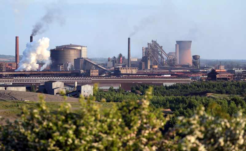 © Reuters. FILE PHOTO: A general view shows the British Steel works in Scunthorpe