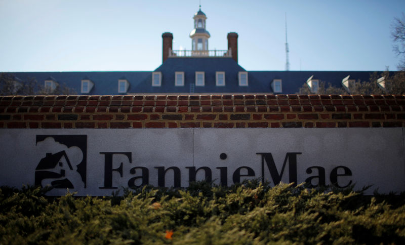 © Reuters. FILE PHOTO: A sign in front of the Fannie Mae headquarters is photographed in Washington