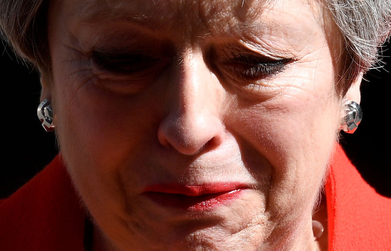 © Reuters. Premiê britânica, Theresa May, durante pronunciamento em Londres