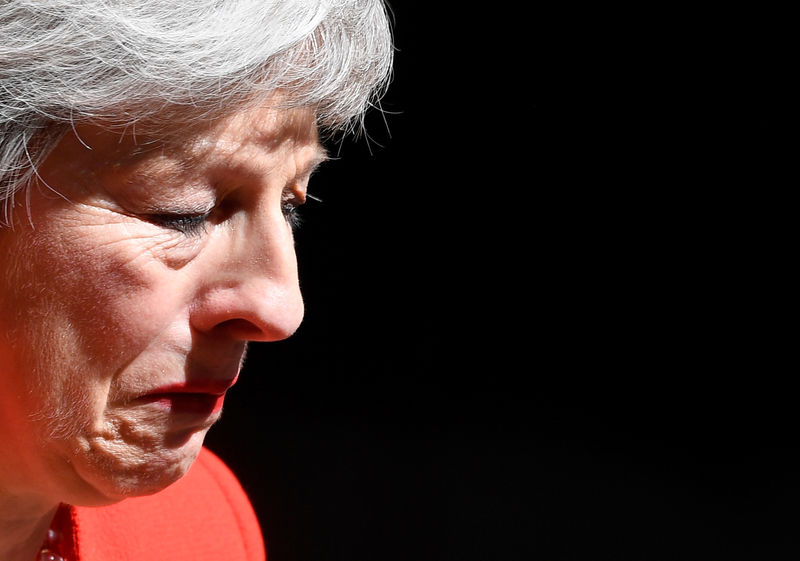 © Reuters. Theresa May enquanto anúncia sua renuncia