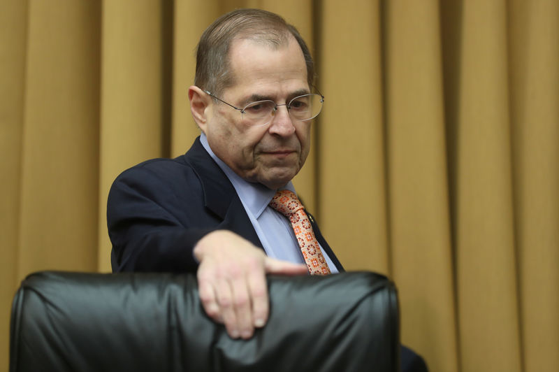 © Reuters. FILE PHOTO - House Judiciary Committee Chairman Nadler arrives at House Judiciary Committee oversight hearing on Special Counsel Mueller report on Capitol Hill in Washington