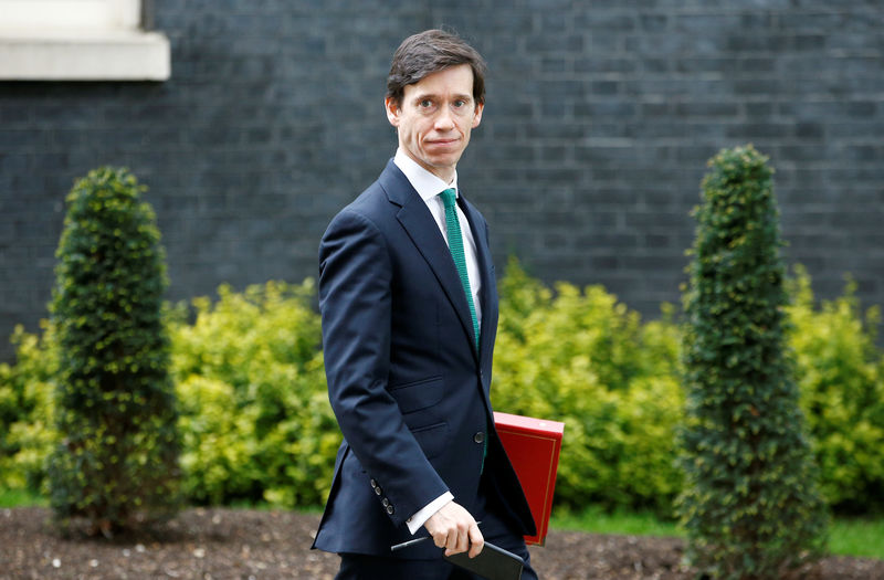 © Reuters. Britain's Secretary of State for International Development Rory Stewart is seen outside Downing Street in London