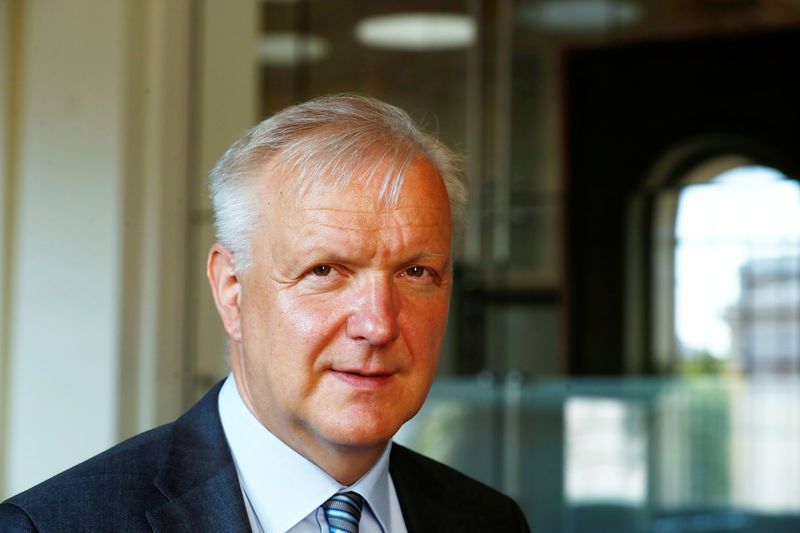 © Reuters. Finland's central bank governor Rehn in Helsinki