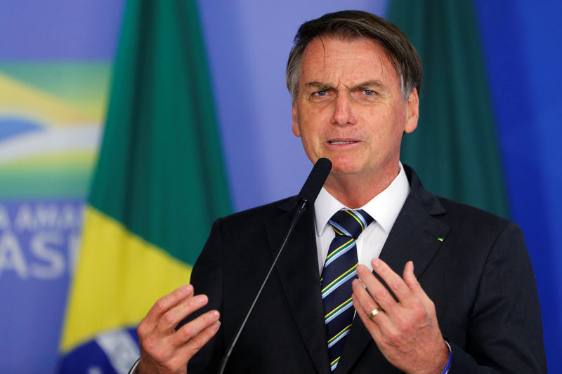 © Reuters. Presidente Jair Bolsonaro durante cerimônia no Palácio do Planalto