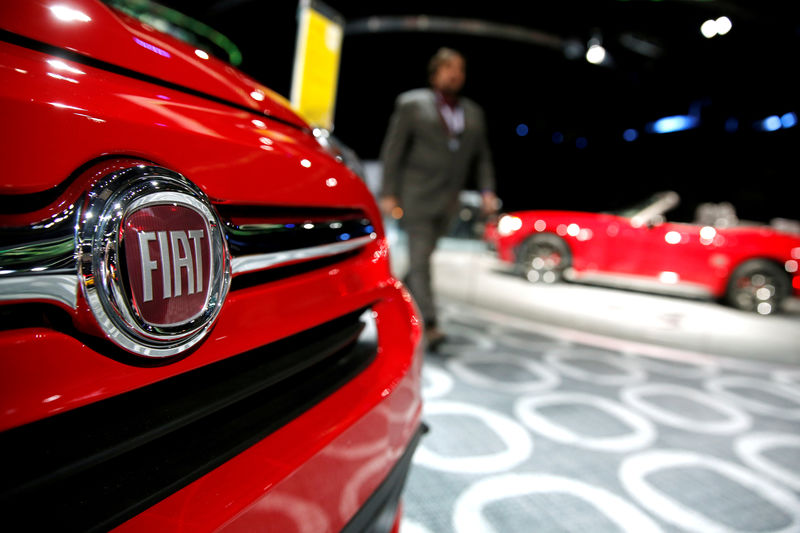 © Reuters. Carro da Fiat em feira de automóveis de Detroit