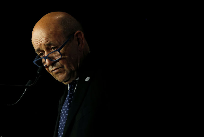 © Reuters. PARIS TENTE D'ÉVITER LA PEINE DE MORT À SES RESSORTISSANTS EN IRAK, DÉCLARE LE DRIAN