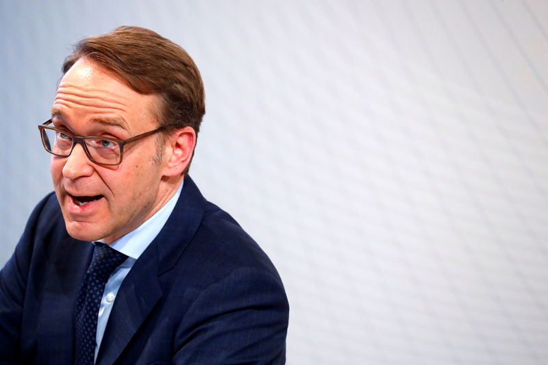 © Reuters. German Bundesbank President Jens Weidmann presents the annual 2018 report in Frankfurt