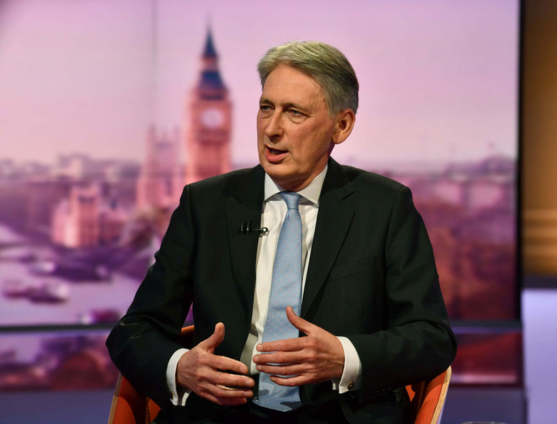 © Reuters. Philip Hammond MP, Chancellor of the Exchequer appears on BBC TV's The Andrew Marr Show in London