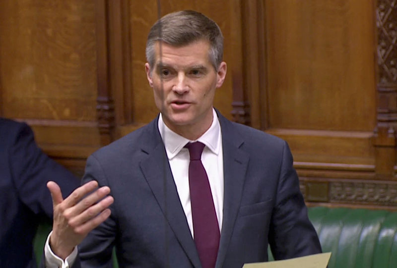 © Reuters. FILE PHOTO:  British Conservative MP Mark Harper speaks in the Parliament in London