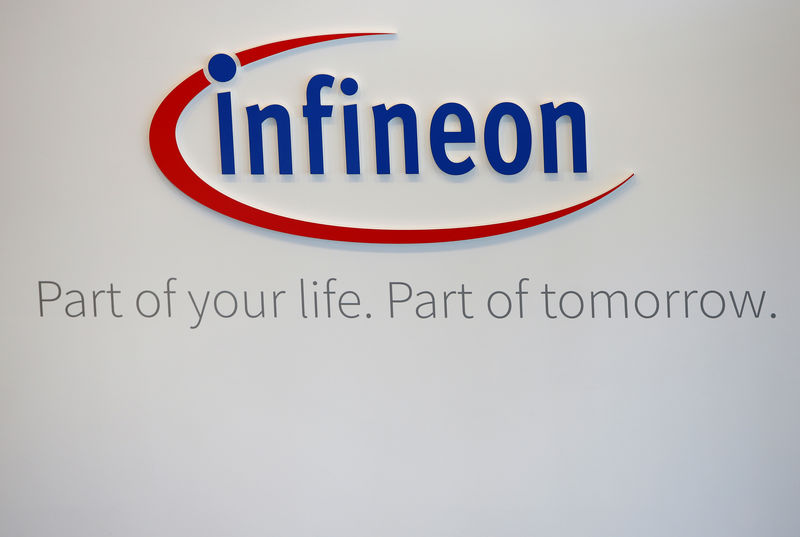 © Reuters. Логотип Infineon в Мюнхене